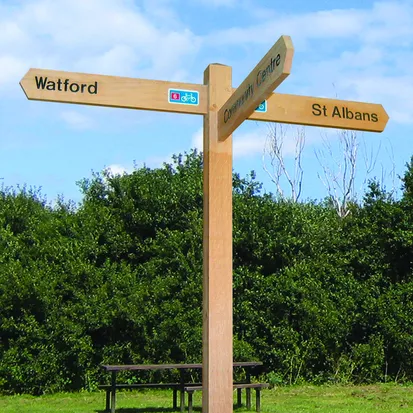 Bespoke Wooden Fingers Post Sign